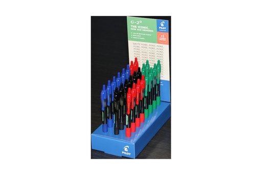 [1467791] Stylo gel PILOT BL-G2 Plus Medium assorti display 24 pièces