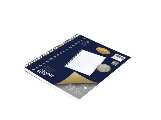 [1467812] Bloc de cours Multo A5 carreau 5mm 17 perforations 160 pages 90g