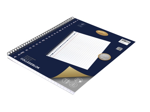 [1467820] Collegeblok Multo A4 ruit 10mm 23 gaats 160 pagina's 90 gram