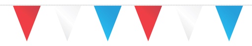[1468582] Guirlande drapeaux PE rouge blanc bleu 10m