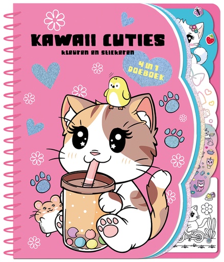 [1468656] Livre d'activités Kawaii cuties 4 en 1