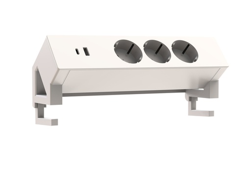 [1468659] Stekkerdoos Euroseats opbouw 3 voudig USB A+C wit