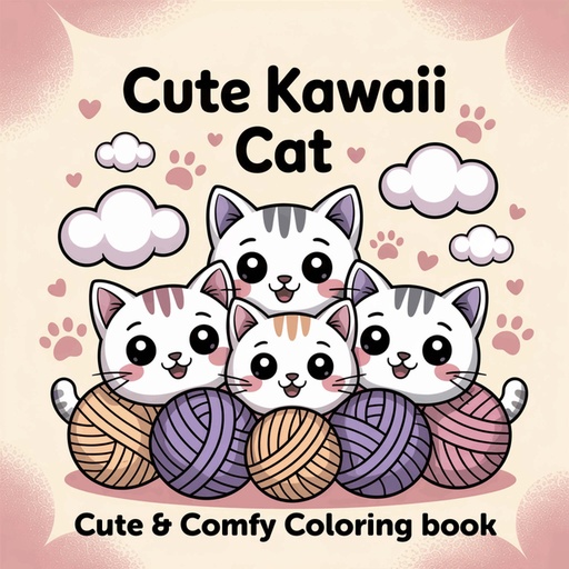 [1469440] Kleurboek Cute Kawaii Cat