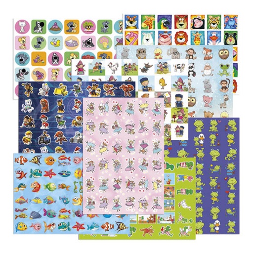 [1469446] Belongingsstickermix De Stulp thema fantasie assorti