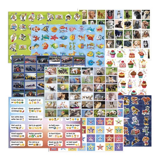 [1469448] Autocollants de récompense De Stulp assorti