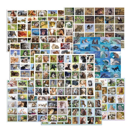[1469452] Autocollants de récompense De Stulp thème animaux assorti