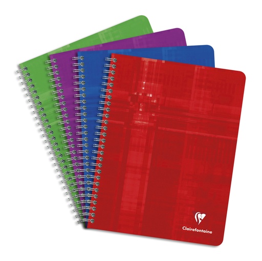 [1465903] Schrift Clairefontaine 170x220 mm séyès 90 pagina's 90 gram assorti