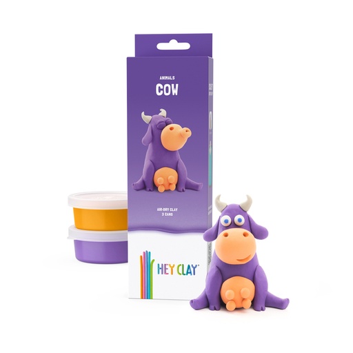 [1437227] Klei Hey Clay koe set à 3 delen