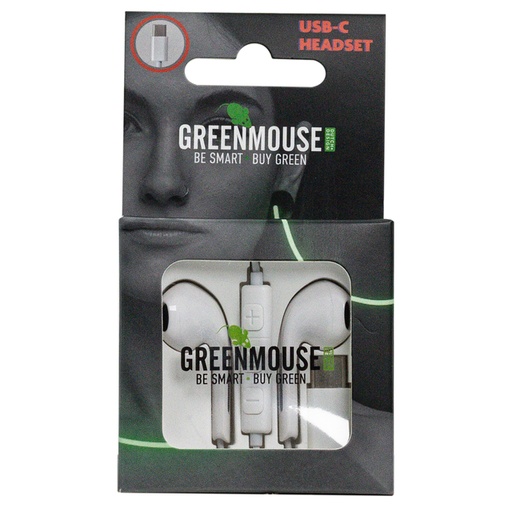 [1469483] Oortelefoon Green Mouse USB-C blisterverpakking