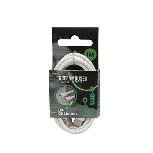 [1469487] Câble Green Mouse USB-C vers USB-C Data Woven 1m blister