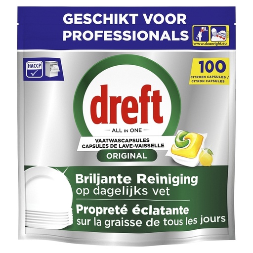 [1469489] Vaatwastabletten Dreft All-in-1 professional lemon 100 stuks