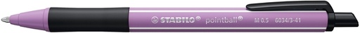 [1469656] Stylo bille STABILO pointball Wildflower Medium mauve glycine