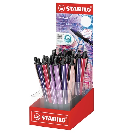 [1469658] Stylo bille STABILO pointball Wildflower Medium assorti