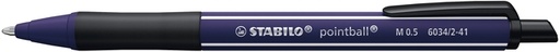 [1469673] Stylo bille STABILO pointball Wildflower Medium bleu chardon