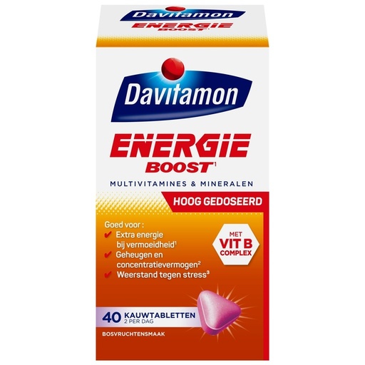 [1469574] Multivitamines Davitamon Energie à mâcher Fruits des bois 40 pièces