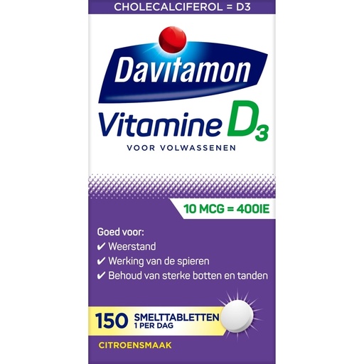 [1469582] Vitamine D pour adultes Davitamon 150 comprimés à dissoudre