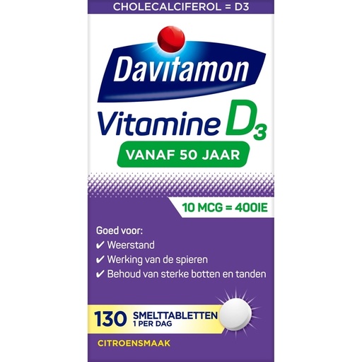 [1469603] Vitamine D50+ Davitamon smelttablet 130 stuks