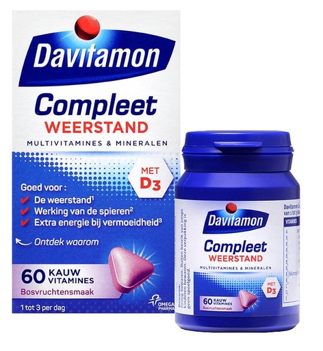[1469613] Multi-vitamine Davitamon Compleet kauwtablet bosvruchten 60 stuks