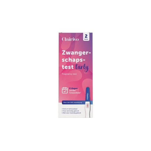 [1469615] Zwangerschapstest Clairivo Early 2 stuks