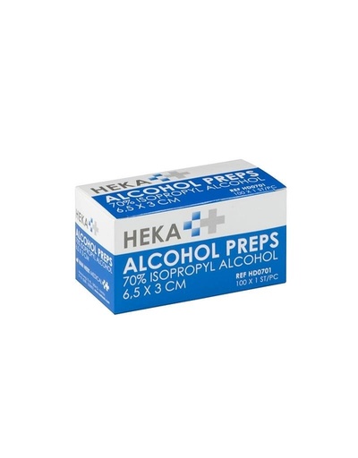 [1469630] Alcohol doekjes Heka 6,5x3cm niet steriel