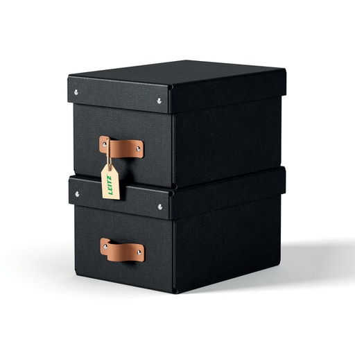 [1465907] Boîte de rangement Leitz Puro avec couvercle 7L noir set 2 pièces