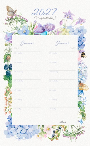 [1467036] Schildkalender 2027 Marjolein Bastin 210x340mm nederlands