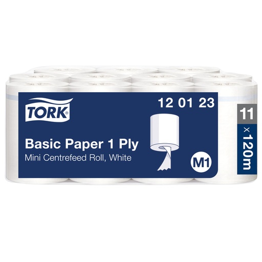 [892162] Poetspapier Tork M1 Basic Universal 1-laags 120m wit 120123