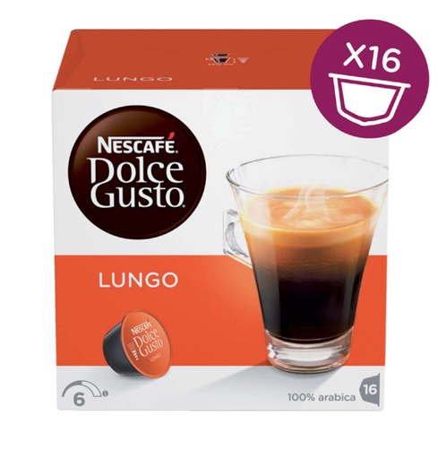 [108107] Koffiecups Dolce Gusto Lungo 16 stuks