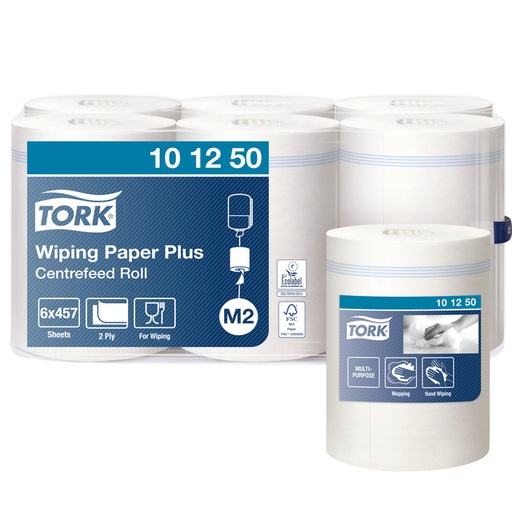 [892061] Papier d'essuyage Tork M2 Plus Advanced 101250 2 épaisseurs 160m blanc