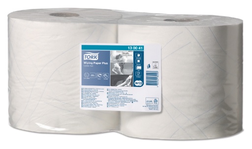 [892164] Poetspapier Tork Wiping Plus Combi W1/2 multifunctioneel 255m wit 130041