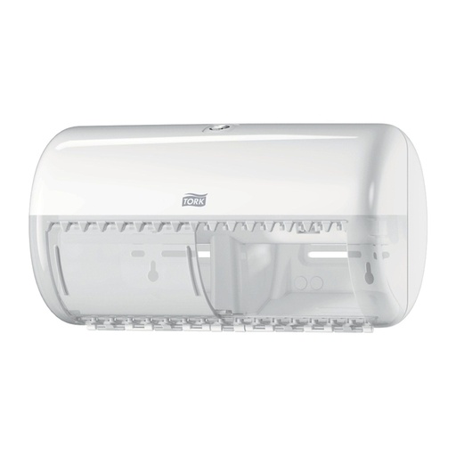 [892068] Toiletpapierdispenser Tork T4 Elevation duo wit 557000