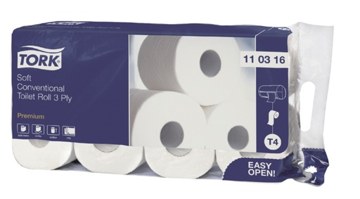 [892157] Toiletpapier Tork T4 Premium 3-laags 250 vel wit 110316