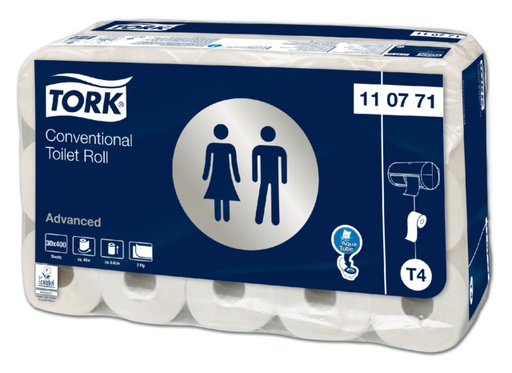 [892165] Toiletpapier Tork T4 Advanced 2-laags 400 vel  110771