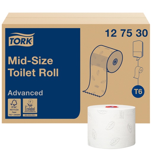 [892057] Papier toilette Tork T6 Advanced 127530 2 épaisseurs 100m blanc