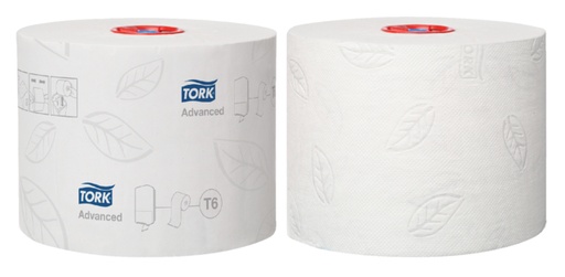 [892057] Toiletpapier Tork Mid-size T6 advanced 2-laags 100m  wit 127530