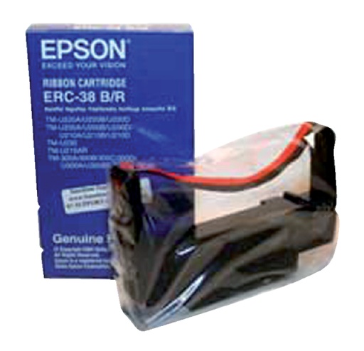 [404932] Lint Epson S015245 voor ERC38 nylon zwart/rood