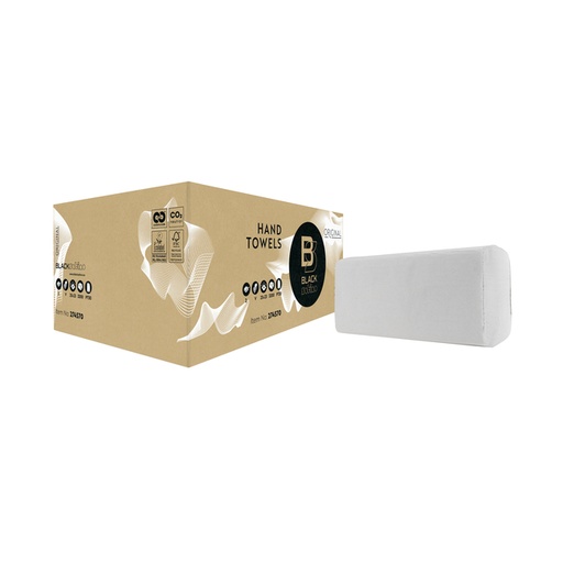 [890171] Serviette BlackSatino PT30 Original  274570 pli-V 2 ép 250x230mm blanc 15x 214 feuilles