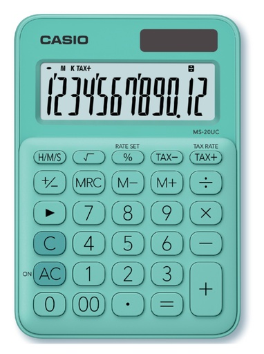 [420844] Rekenmachine Casio MS-20UC groen