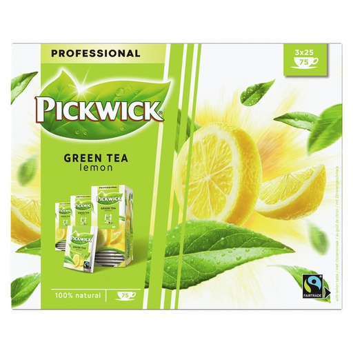 [890379] Thé vert Pickwick Fair Trade lemon 25x 1,5g