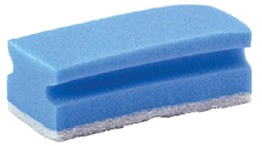 [0] Schuurspons blauw/wit met greep 7x14cm 10 stuks