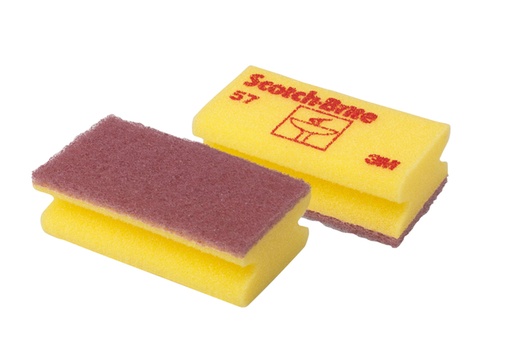 [891618] Eponge à récurer Scotch-Brite surface délicate 70x130mm jaune 10 pièces