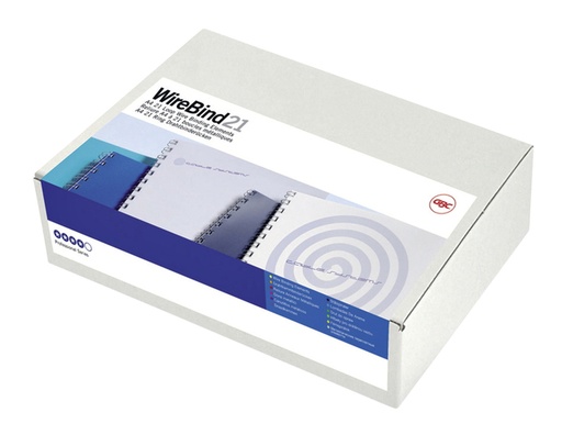 [535128] Draadrug GBC 12mm US/21rings A4 zilver 100 stuks