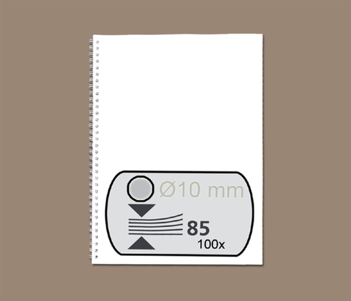 [537850] Peigne métallique Fellowes 10mm 34 anneaux A4 argent 100 pièces