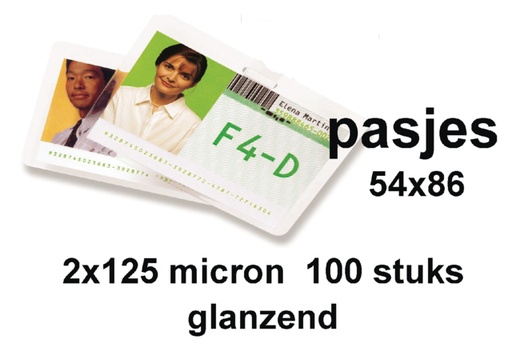 [535362] Pochette de plastification GBC carte 54x86mm 2x125 microns 100 pièces