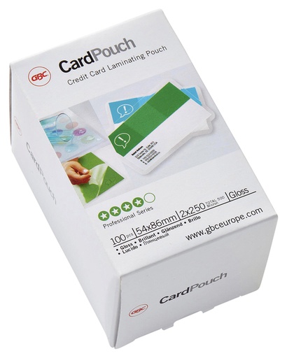 [535372] Lamineerhoes GBC 54x86mm 2x250micron creditcard 100 stuks