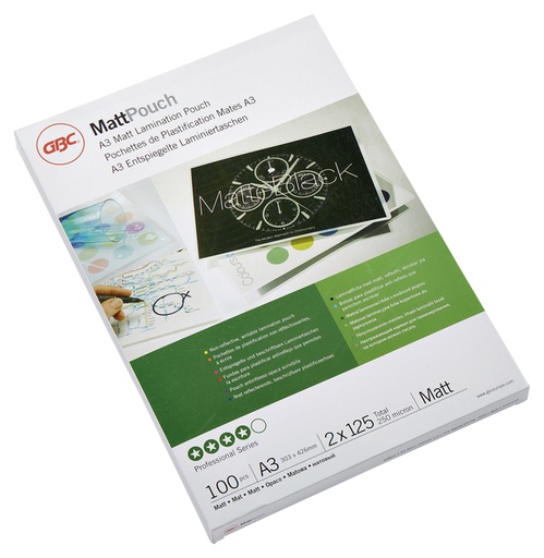 [535389] Lamineerhoes GBC A3 2x125micron mat 100 stuks