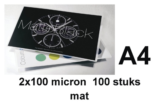 [535124] Lamineerhoes GBC A4 2x100micron mat 100 stuks