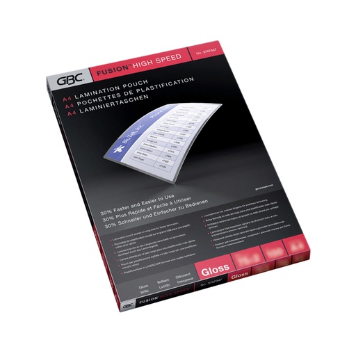 [535382] Pochette de plastification GBC A4 highspeed 2x125mic 100 pièces
