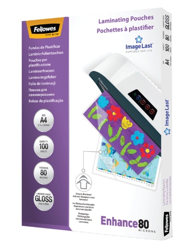 [535457] Lamineerhoes Fellowes A4 2x80micron glans 100 stuks