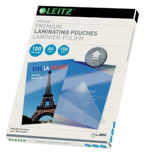 [535629] Lamineerhoes Leitz iLAM A4 2x100micron 100 stuks